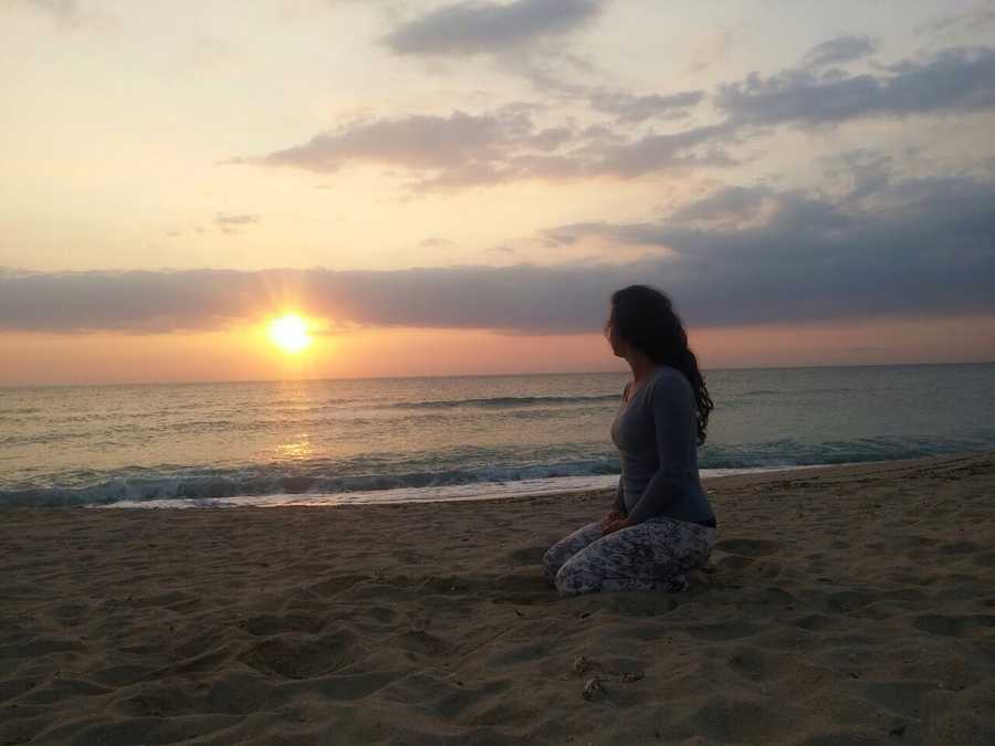 morning yoga on the beach