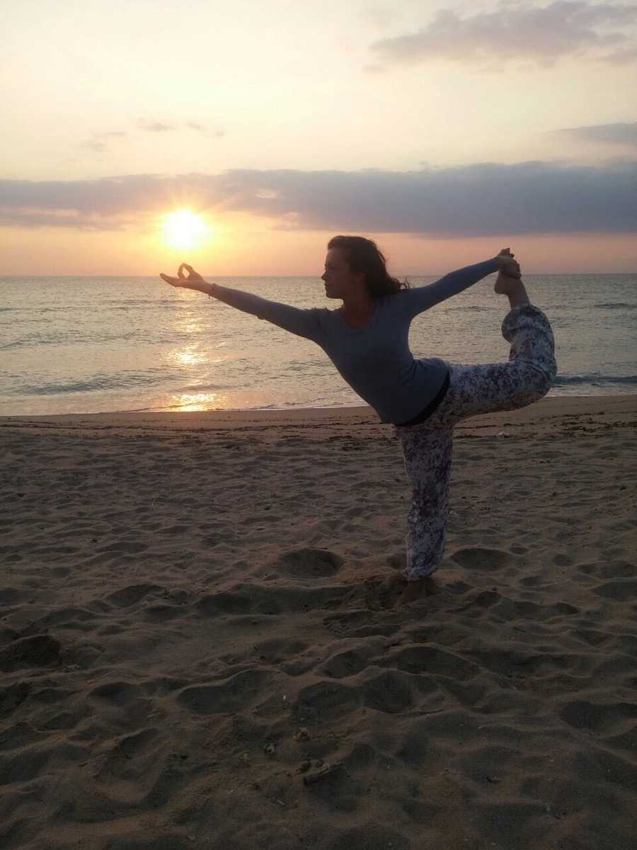 morning yoga on the beach